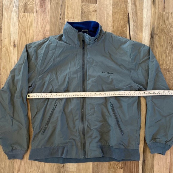 Mens‎ L.L.Bean Three-Season Jacket Green Lined Jacket SZ L - Picture 3 of 7